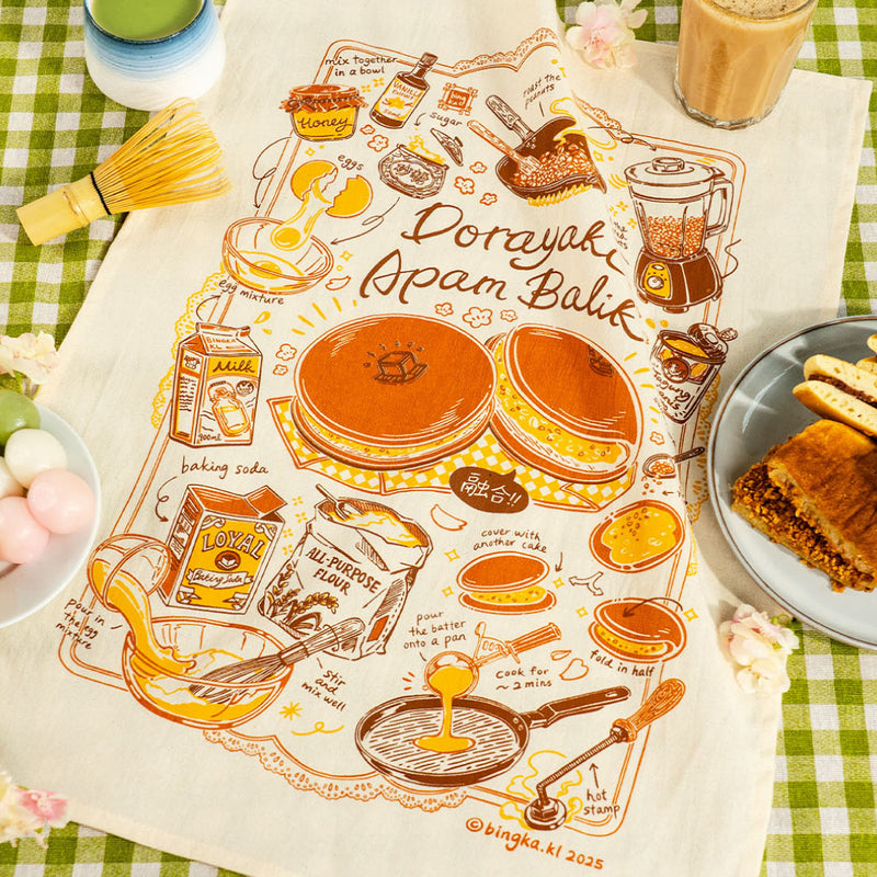 Dorayaki Apam Balik Tea Towel