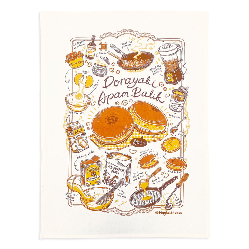 Dorayaki Apam Balik Tea Towel