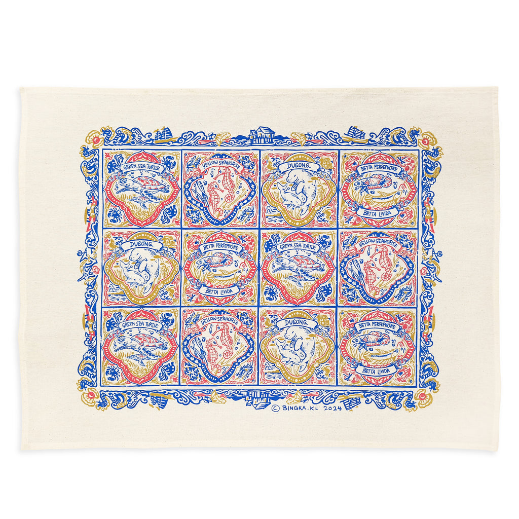 Ombak Tiles Tea Towel