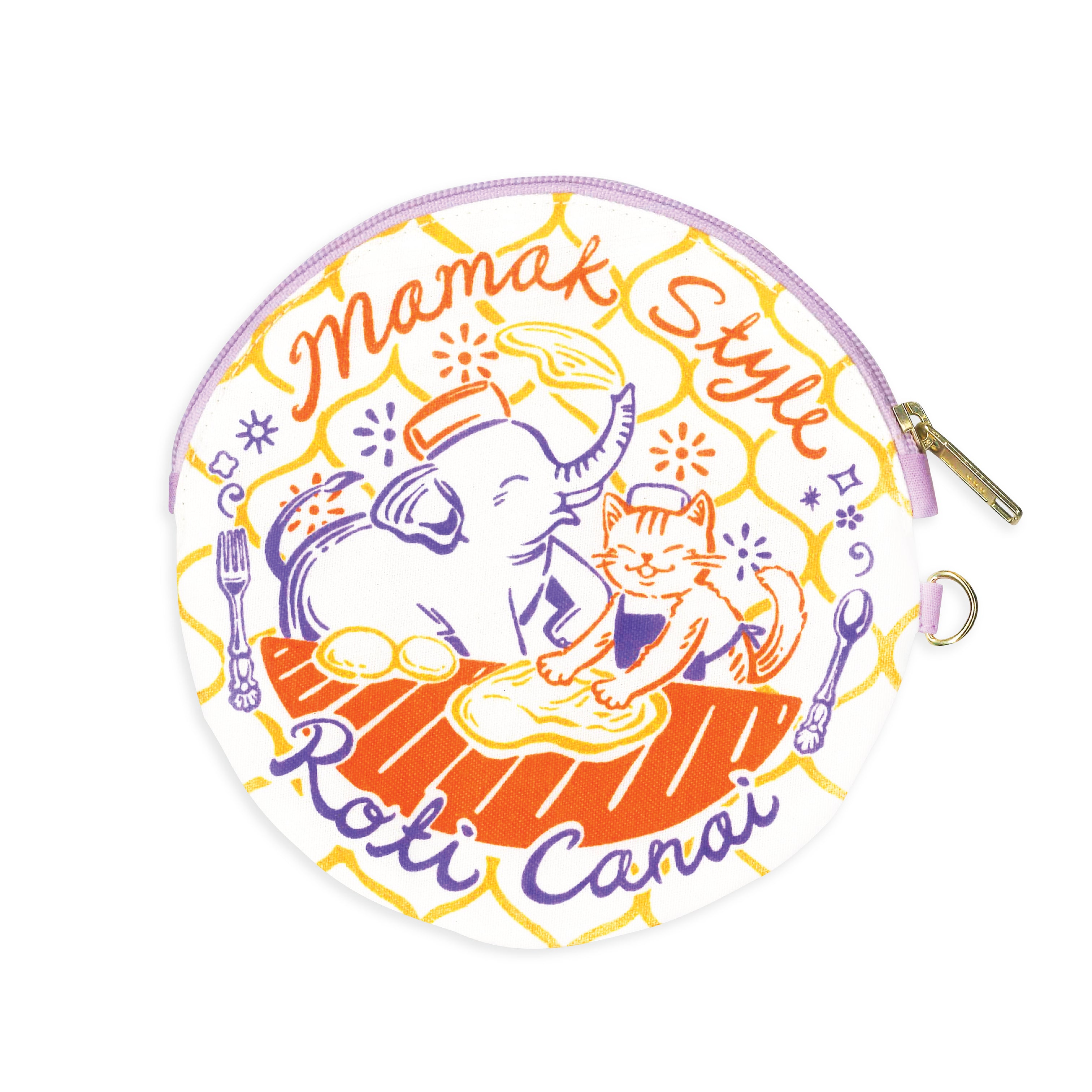 Mamak Style Roti Canai ポーチ　マレーシアbingka Roti Canai Round Coin Pouch – Bingka.KL