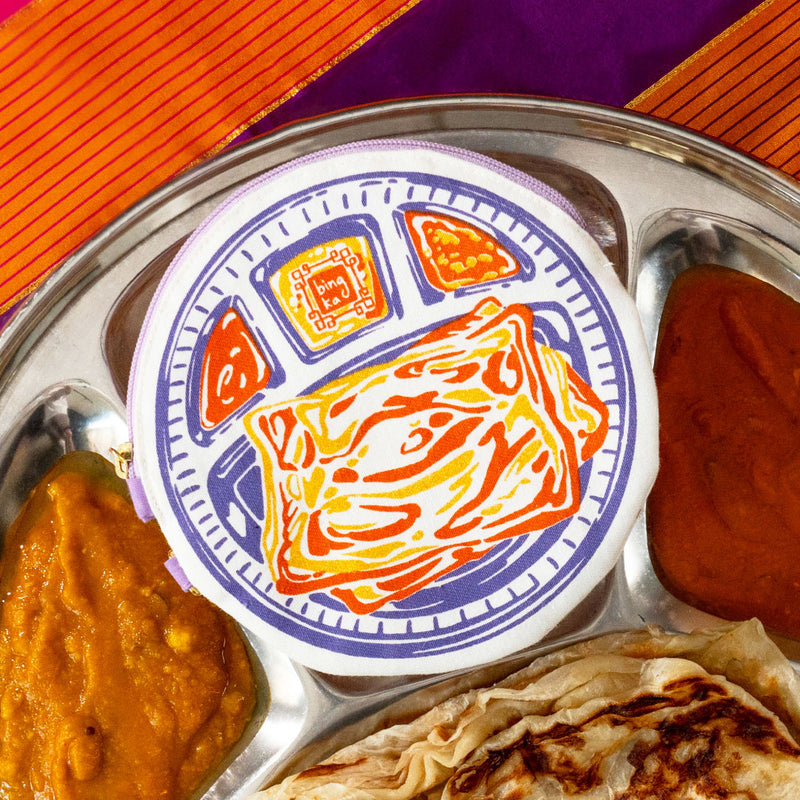 Roti Canai Round Coin Pouch