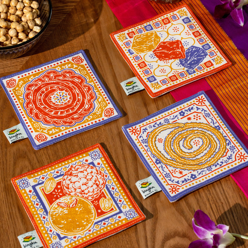 Set of 4 Sweet & Savory Delights Coasters