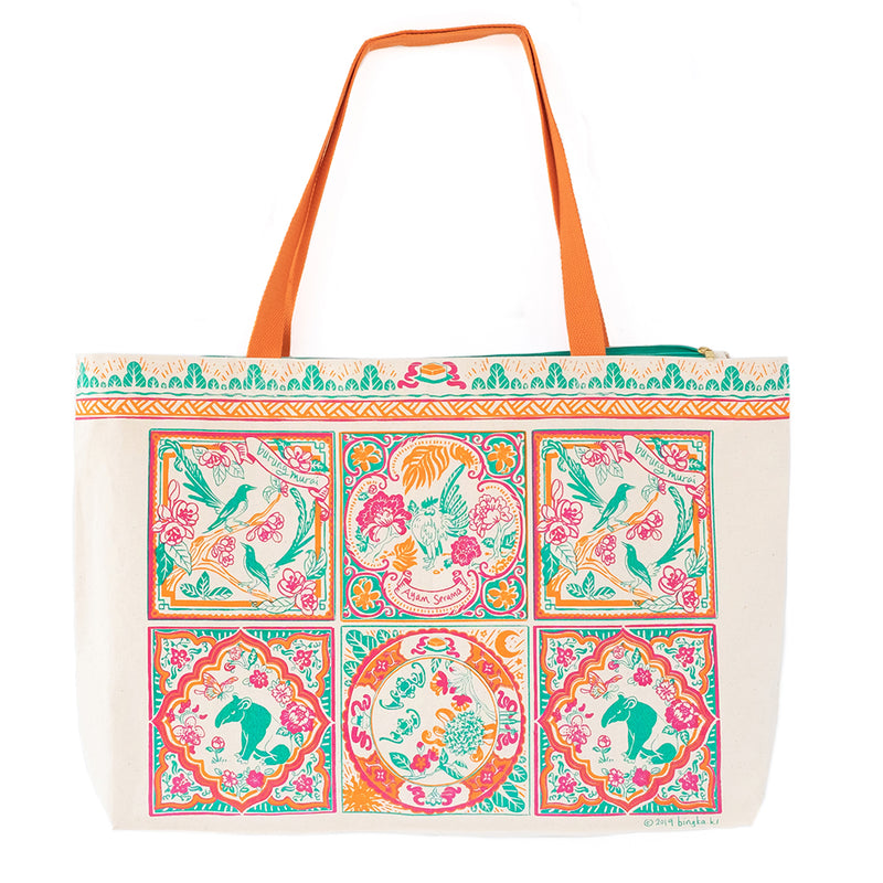 Peranakan Tile Carry All Tote