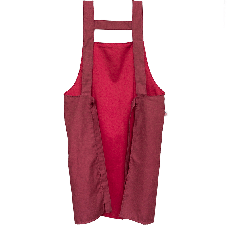 Chinese Shophouse Apron in Maroon