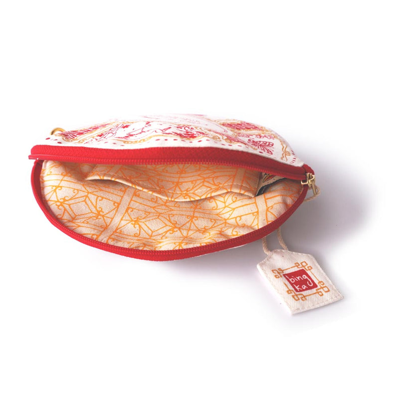 Red Saucer Coin Pouch