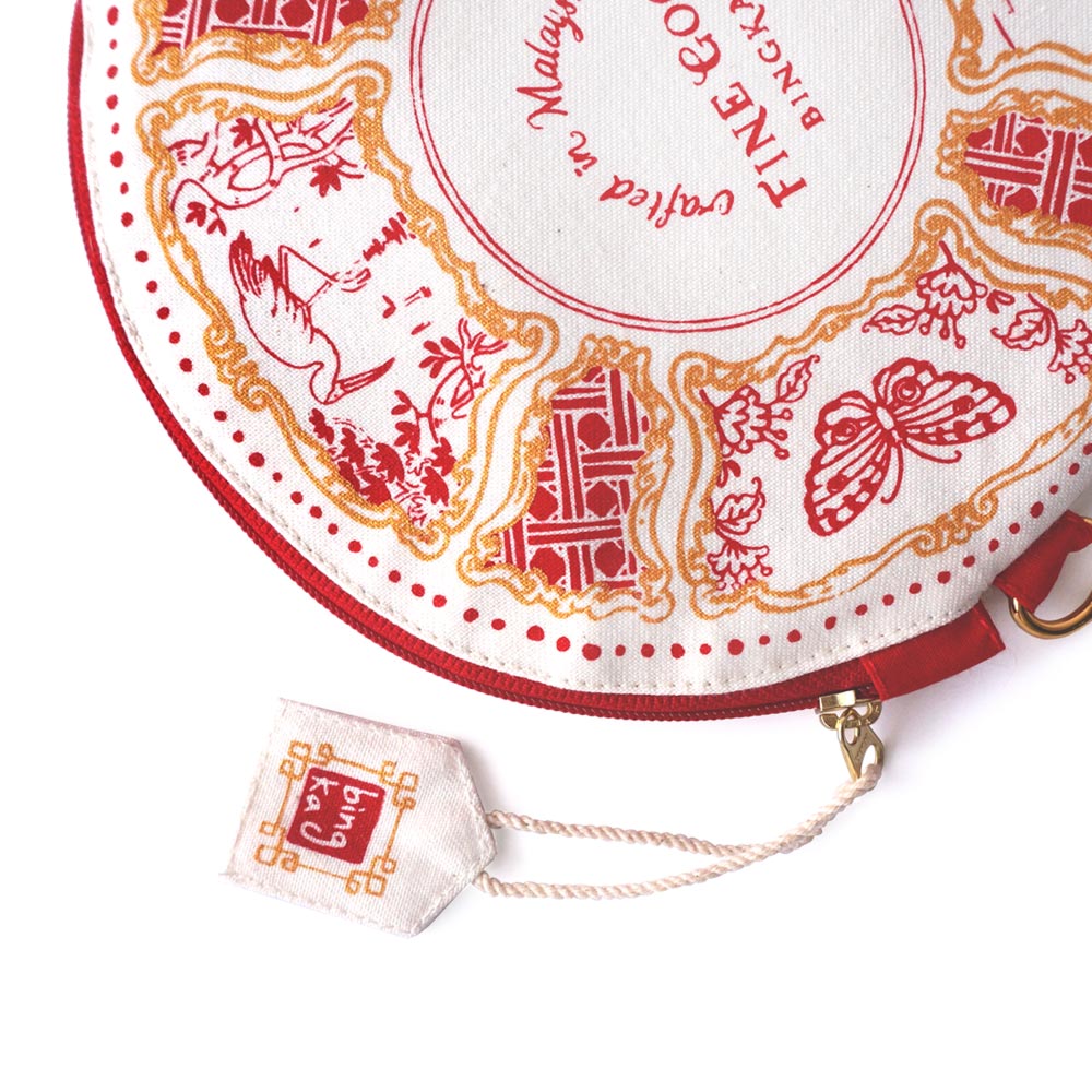 Red Saucer Coin Pouch
