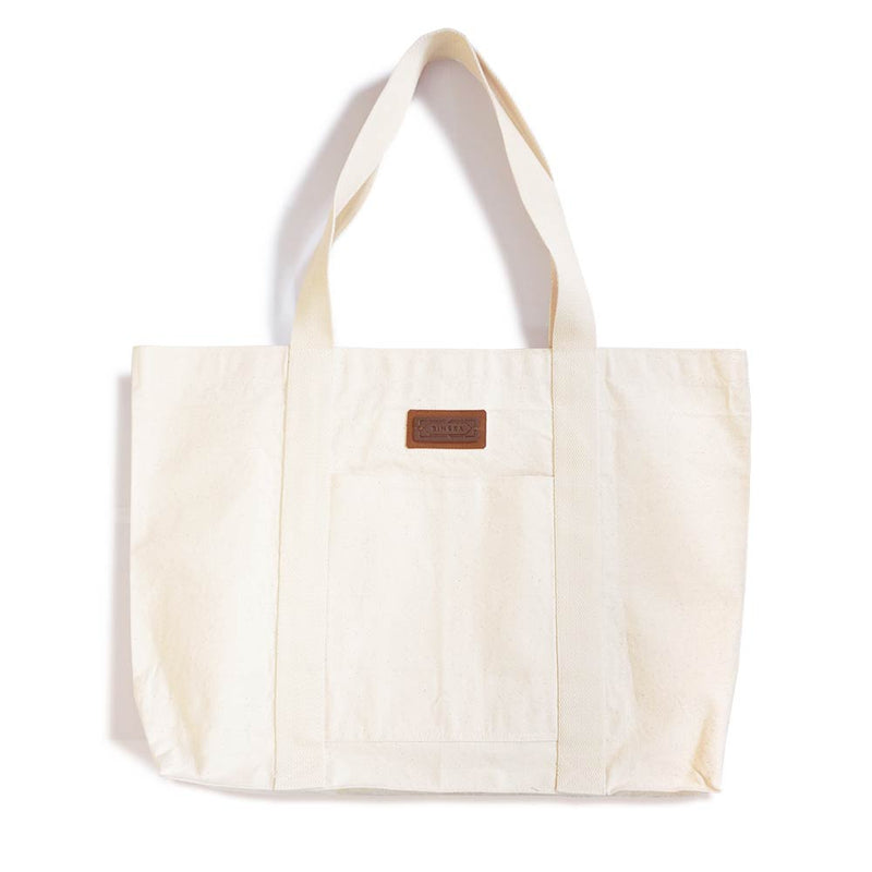 A big canvas tote for grocery shopping, trips to the laundromat, bulky art supplies, with all the space you need! Designed and handmade in Malaysia by Bingka.KL