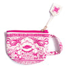 A handmade little pink china tea cup pouch to keep your tiny valuables all in one place